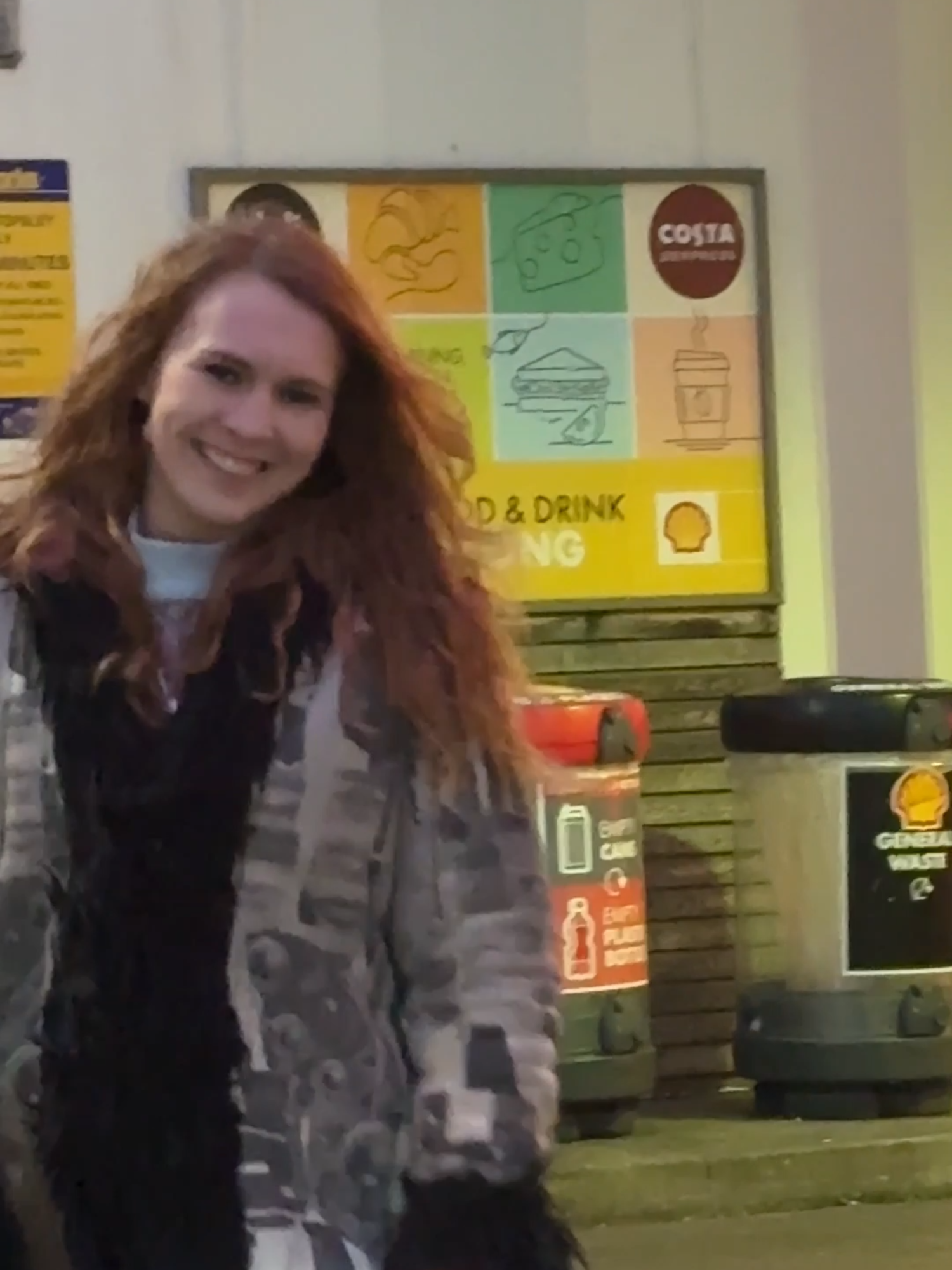 She thinks guy with megaphone was the shop 🤣🤣🤣 #fyp #uk #petrol #station #woman #prank