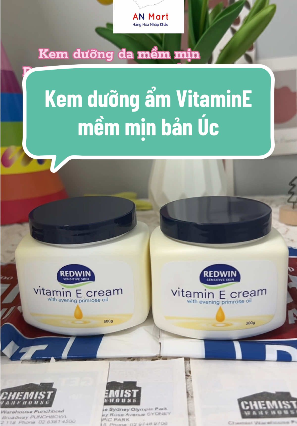 🤗😊🥰 Kem dưỡng da mềm mịn Redwin Vitamin E của Úc. An Mart #vitamine #duongda #kemduongda #kemtrangda #kemredwin #vitamine #kemduongdacuauc #redwinvitamine #kemduongthe #kemuc #kemne #vitamineduongda