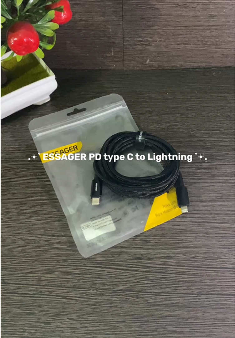 Rekomendasi kabel data fast charger dari ESSAGER, dengan harga bersahabat kualitas bagus aman untuk digunakan #kabeldata #kabeldataiphone #fastcharging #madeforiphone #usb #usbc #essager 
