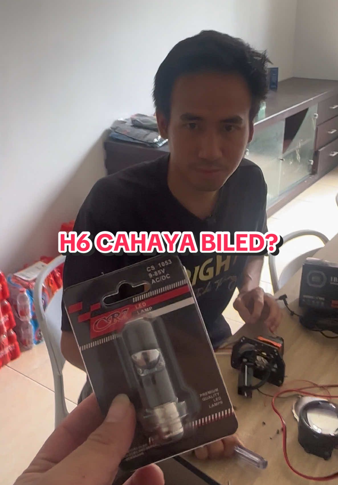 Lampu utama H6 biled cr7 amen