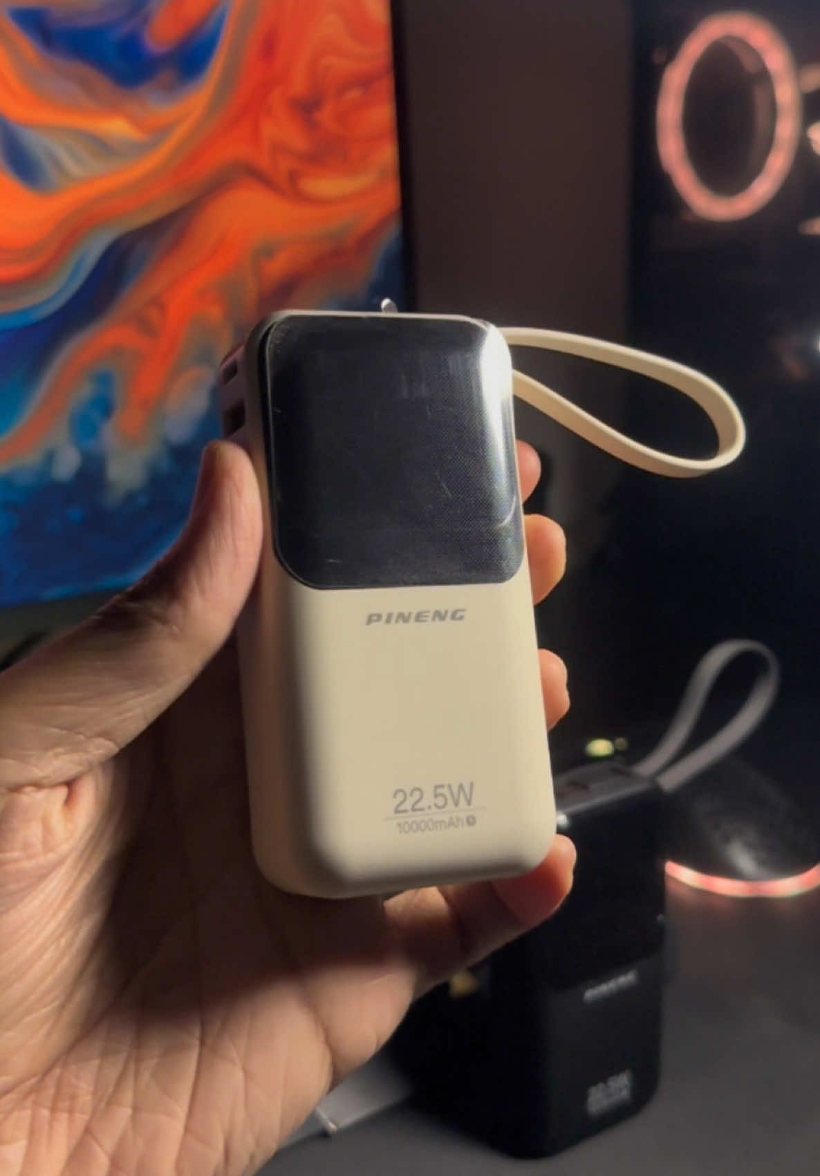 Pineng PN-831PD 10,000mAh mini fast charging 22.5w powerbank with dual cable IP & Type-C 😊 #pineng #powerbank #original #1yearwarranty #dailyuse #travel #ios #android #racuntiktok #fyp #electronicsale