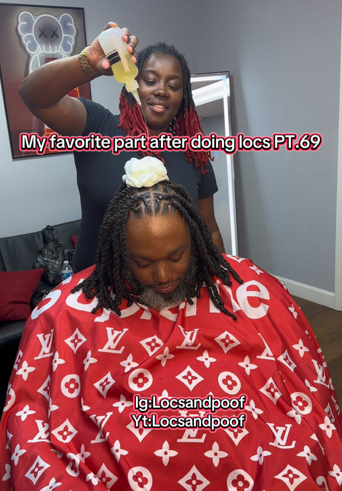 My favorite part after doing locs PT.69 💆🏾‍♂️ Text to book 📲 770-873-7598 #fyp #Locs #locsandpoof #locsatl #atlanta #trending #locstyles #virall #loctician #viralvideo #retwist #2strandtwist #viral 