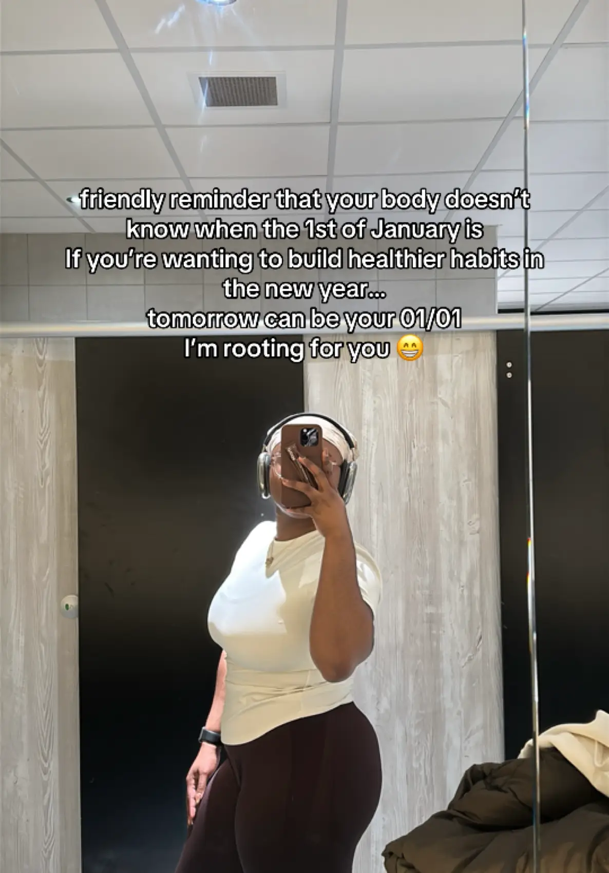 you’re one day closer to the life you want to be living #gymmotivation #fitspo #winterarc #pcosweightloss 