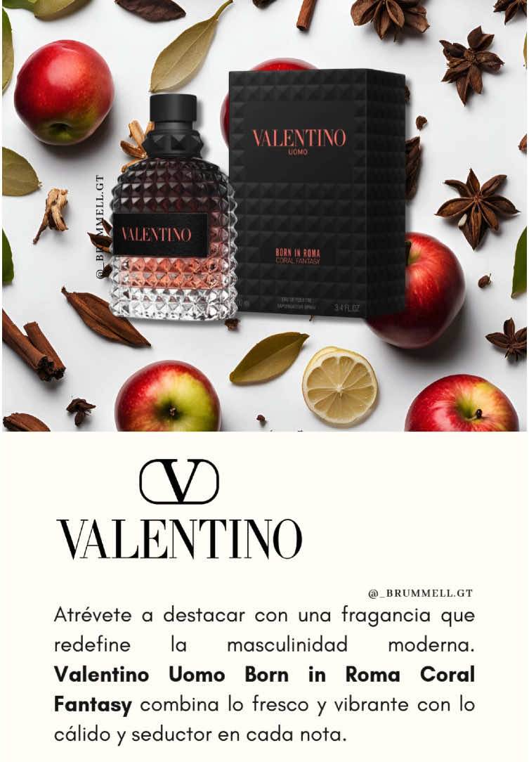 🌟 VALENTINO UOMO BORN IN ROMA CORAL FANTASY 🌟 Elegancia vibrante, carácter seductor. Con notas de manzana roja, lavanda y vetiver, este perfume combina frescura y profundidad en cada gota. ✔ Proyección moderada ✔ Duración: 6-7 horas ✔ Perfecto para climas fríos y noches inolvidables ✨ Deja tu huella con Valentino Coral Fantasy. ¡Hazlo tuyo ahora! ✨ #fyp #paratí #perfumeria #perfumesguatemala #ofertas 