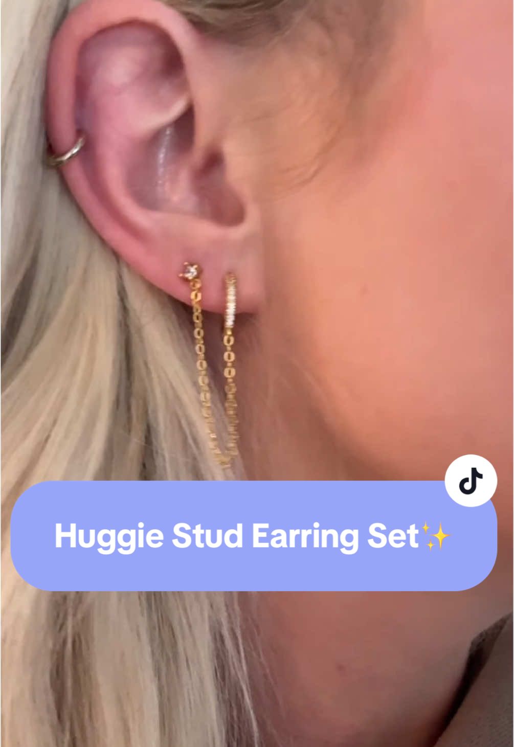 Such a cute set!✨ I’m obsessed! #glofferyjewelry #earrings #jewlery #doublepiercings #earringset #giftsforher #CapCut 