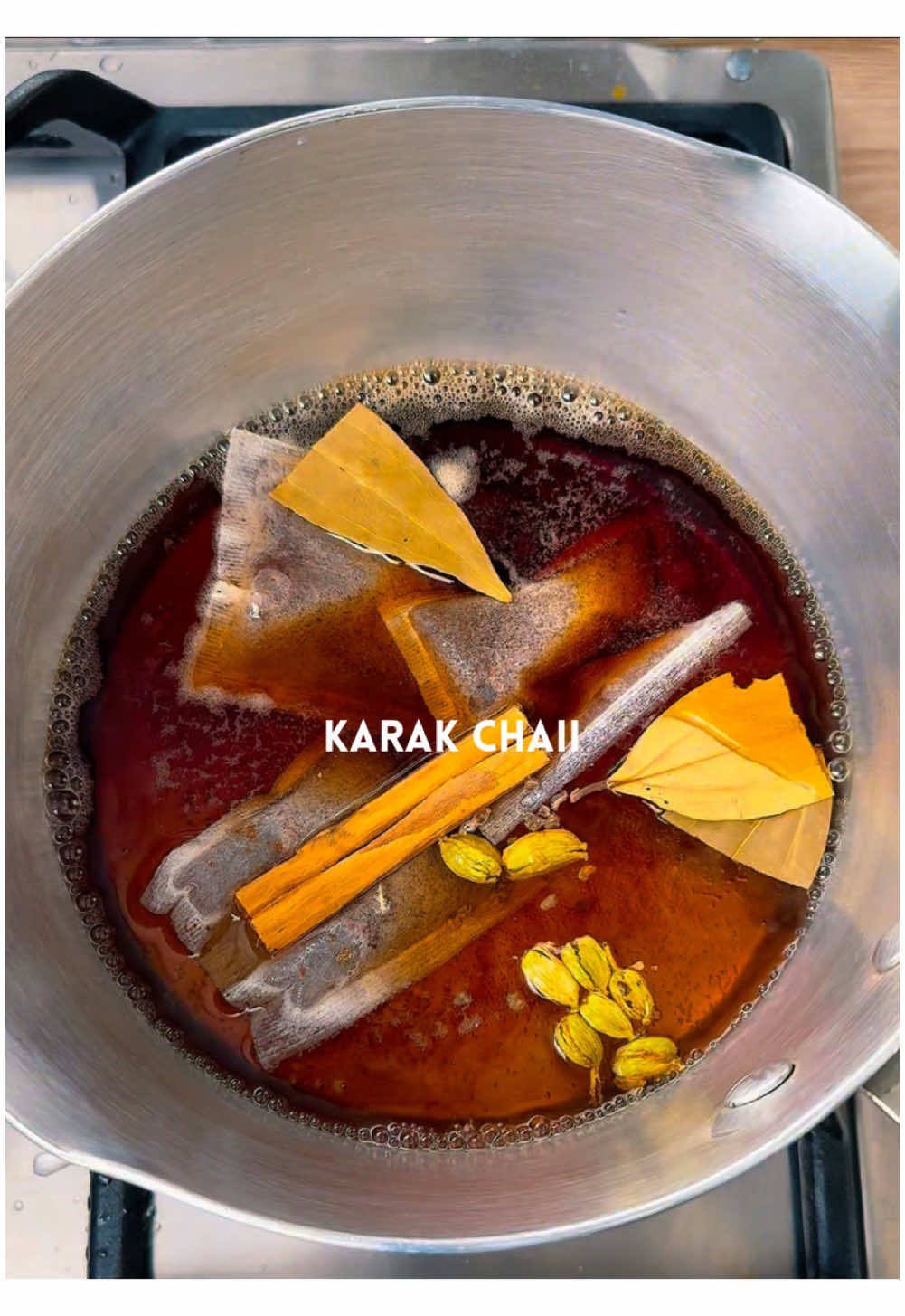 Karak Chai Rich, aromatic, and irresistibly comforting – Karak Chai is more than just tea; it’s a warm hug in every sip. Perfect for those cozy evenings or morning pick-me-ups! Here’s how you can make this velvety spiced delight at home. 🫖✨” Karak Chai Recipe Ingredients: 	•	2 cups water 	•	1 cup milk (whole milk for creaminess) 	•	2 tbsp loose black tea leaves (or 2 tea bags) 	•	2 cardamom pods (lightly crushed) 	•	1 cinnamon stick (optional) 	•	2-3 cloves 	•	1 tsp grated ginger 	•	2 tbsp sugar (adjust to taste) Instructions: 	1.	In a saucepan, bring water to a boil over medium heat. 	2.	Add the cardamom pods, cinnamon stick, cloves, and grated ginger to the boiling water. Let it simmer for 1-2 minutes, allowing the spices to infuse. 	3.	Stir in the tea leaves and sugar, then reduce the heat to low and let it simmer for 3-4 minutes. 	4.	Pour in the milk and bring the mixture to a gentle boil. Keep stirring to avoid curdling and allow the flavors to meld together (about 3-5 minutes). 	5.	Once the tea turns a rich caramel color, strain it into cups using a fine sieve. 	6.	Serve immediately, and savor it while it’s hot! Pro tip: Pair it with warm parathas or biscuits for the ultimate treat! #EasyRecipe 