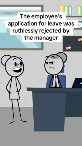 The employee’s application for leave was ruthlessly rejected by the manager#animation #animationmeme #work #worklife #veronica #manager #managersbelike #corporate #officelife #corporatelife #usa🇺🇸 