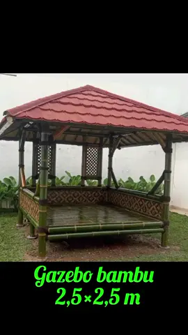 gazebo bambu buat tahun baru😎🛖ukuran 2,5m ×2,5m pakai atap genteng pasir - Ukuran bisa custom ya !! - Untuk pesanan bisa melalui Wa📞0855-8915-277 - #gazebo #saung #gazebobambu #gazebotaman #gazebomurah #saungbambu #saunggazebobambu #rumahbambu #rumahbmbuminimalis #atapijuk #atapalangalang #ataprumbia #gentengmetalpasir  #atapmultiroof #bilikbambu #bilikmotif #anyamanbambu  #dekorasibambu 