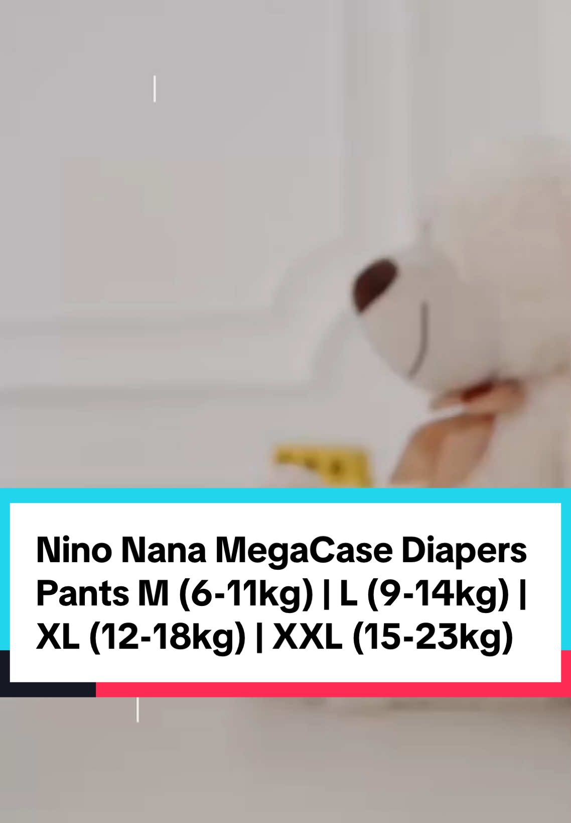 Nino Nana MegaCase Diapers Pants M (6-11kg) | L (9-14kg) | XL (12-18kg) | XXL (15-23kg) #tiktoksg #sgtiktok #tiktokshopsg #createtowin #fyp #sgbrandweek #christmasgifts #giftideas #giftsideas #weeklywedrush #creatorsearchinsights #bestdiapers #ninonana #diaperspants