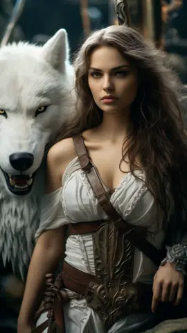 #wolf #wolves #ai #aiart #wolfgirl #vikings #beauty 