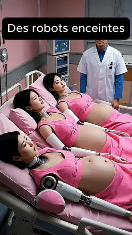 Robots femmes enceinte qui s'attendent à accoucher