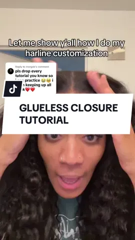 Replying to @morgxb Here’s a glueless closure tutorial. Frontal tutorial coming later this week. #pluckingtutorial #pluckingwig #customization #wig #nychairstylist #atlantahairstylist #closurewig 