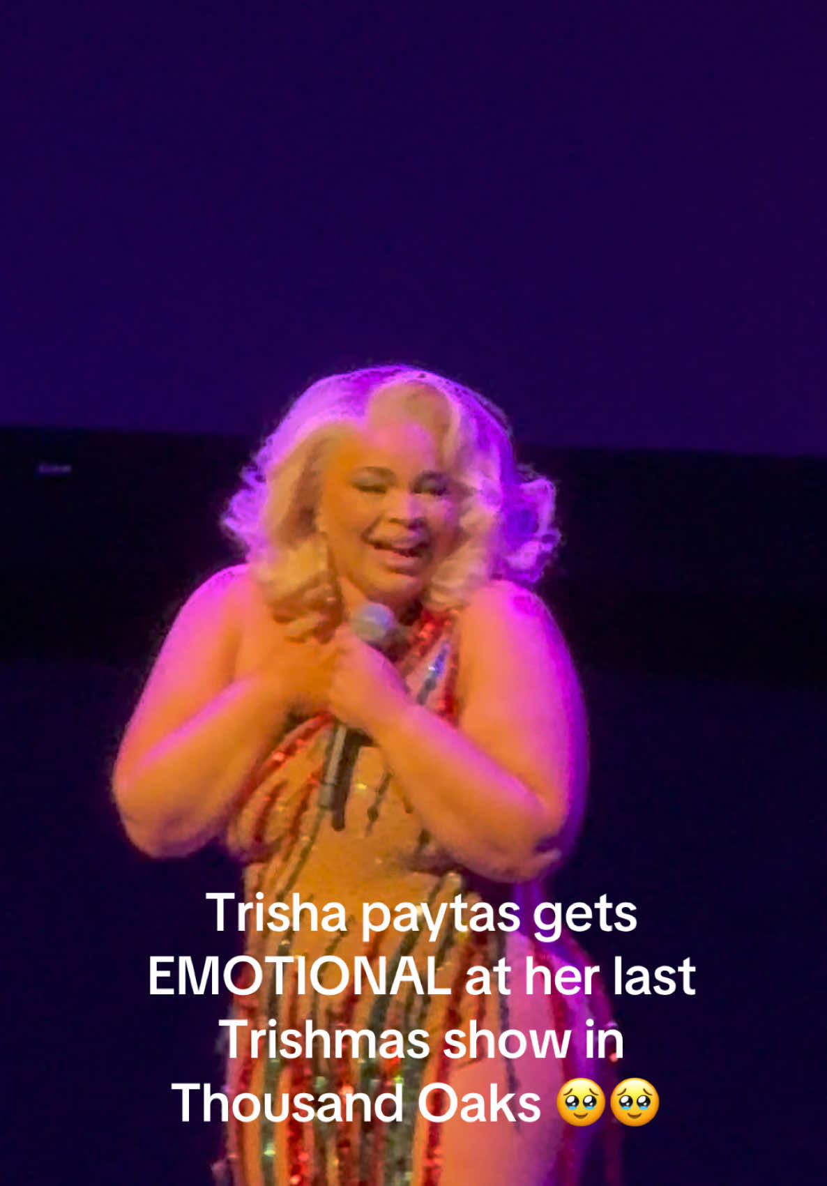 Trisha gets EMO talking to her fans 😭 sings chappell, shallow & ily jesus! #trisha #trishmas #trishapaytas #chappellroan #iloveujesus #shallow 