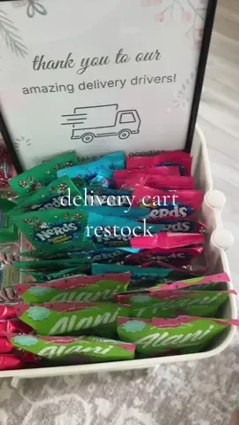 Giving special thanks to my delivery drivers this Christmas season❤️📦 #asmr #asmrsounds #restock #deliverycart #satisfying #organized #snackrestock 