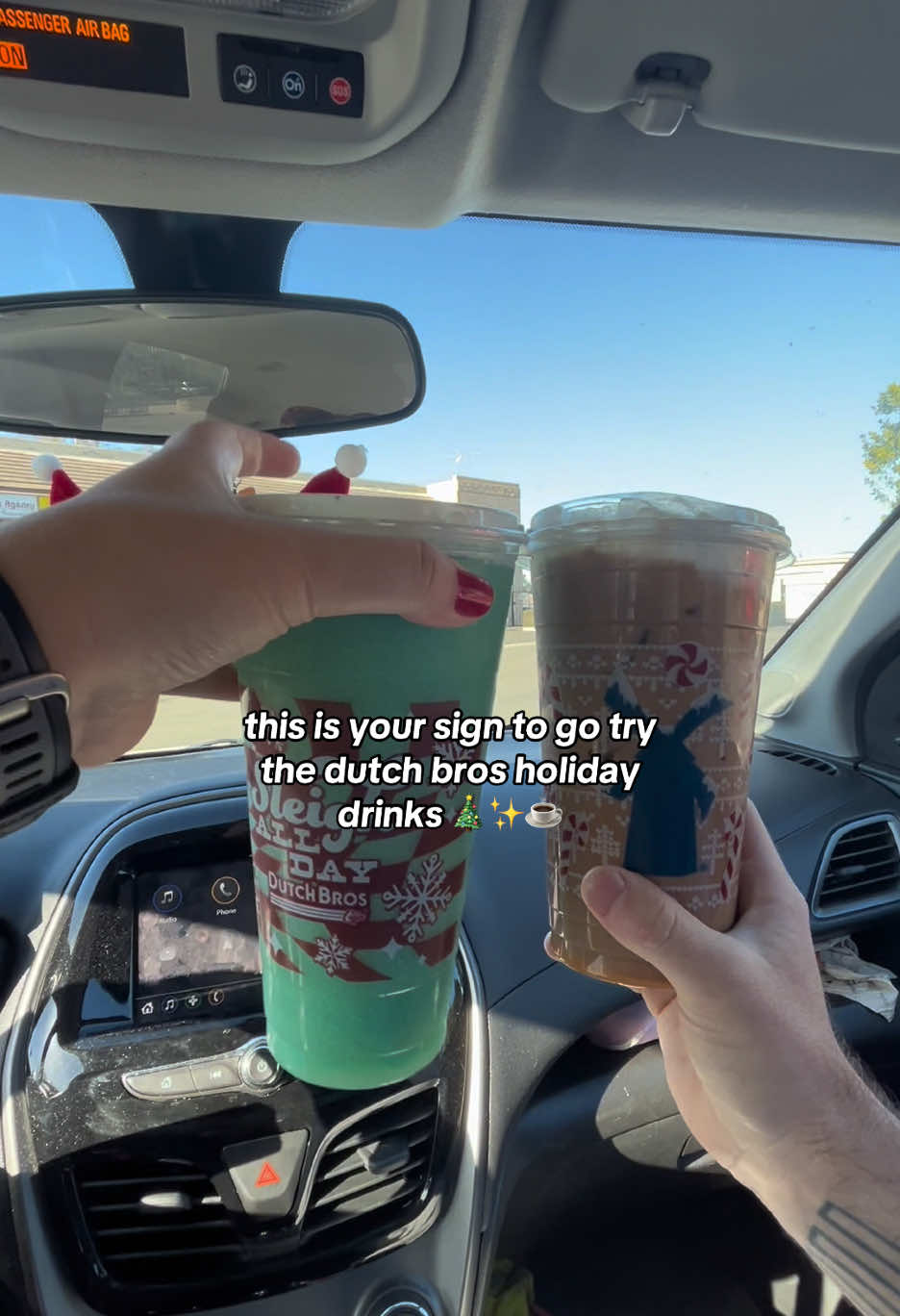 so good and the cups are so adorable !!! @Dutch Bros Coffee #dutchbros #dutchbroscoffee #holidaydrinks #christmasvibes 