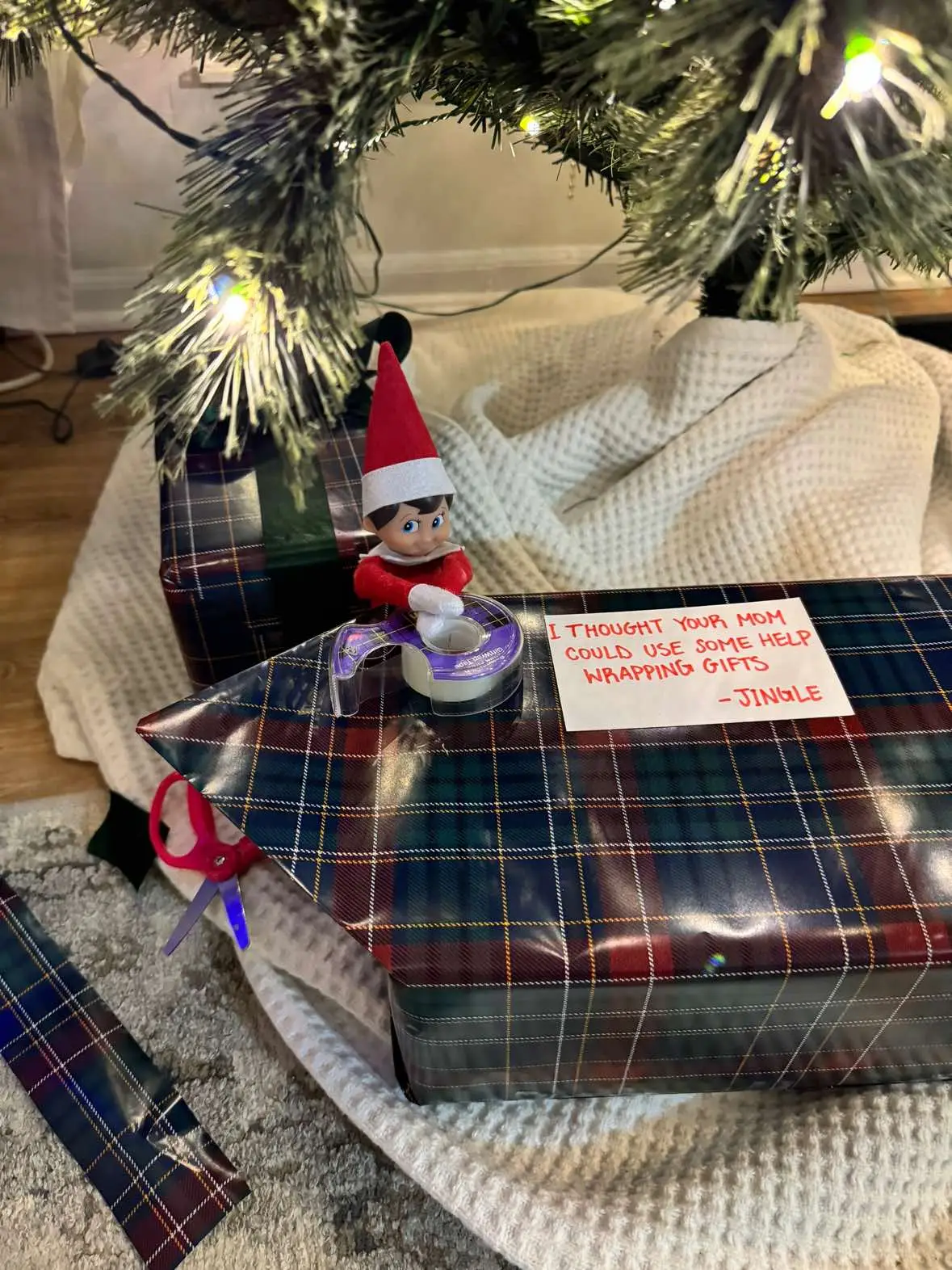 Some silly things our elf has been up to lately 🤭 #elfontheshelf #elfontheshelfideas 