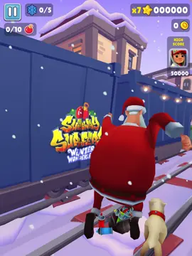 Merry Christmas everyone Subway, surfers Christmas edition