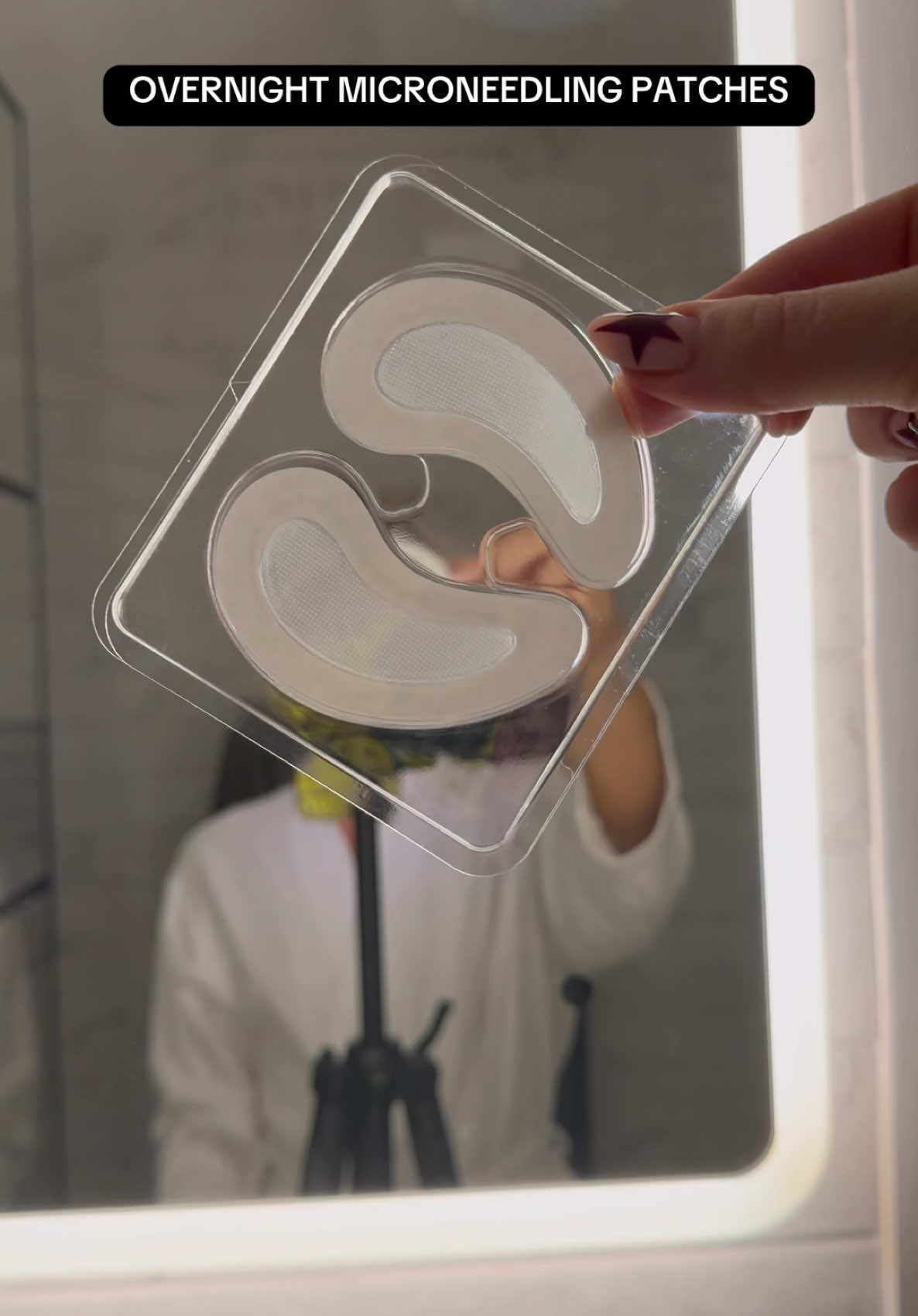 Wake up to smoother skin. Our secret? Acetyl Hexapeptide-8 (aka Botox in a jar) in microneedling patches. ✨ #SkinCareHacks #Microneedling 