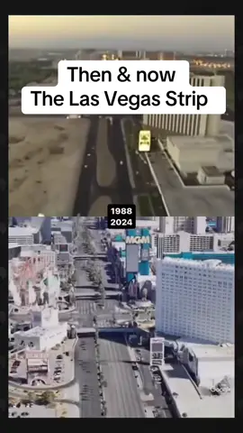 Then & Now of the Las Vegas Strip! 👀 #LasVegas #Vegas #vegastiktok #vegastok #vegasstrip #lasvegasnevada 