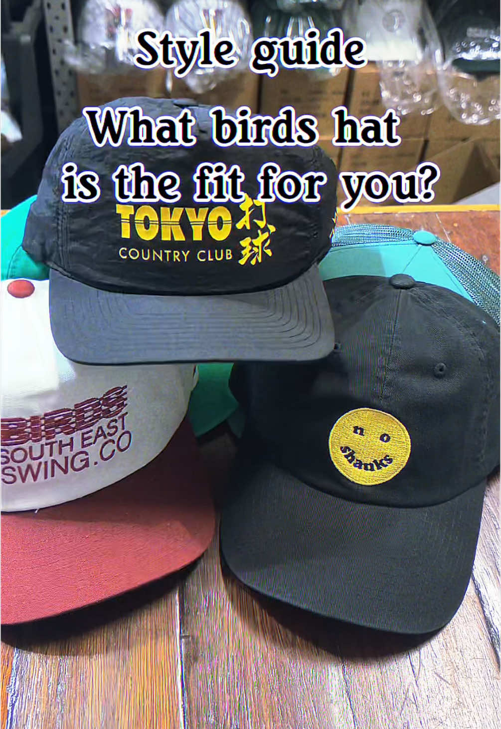 Find your fit. We have a shape for everyone in our collection. All heads great and small. #golftiktok #headwear 