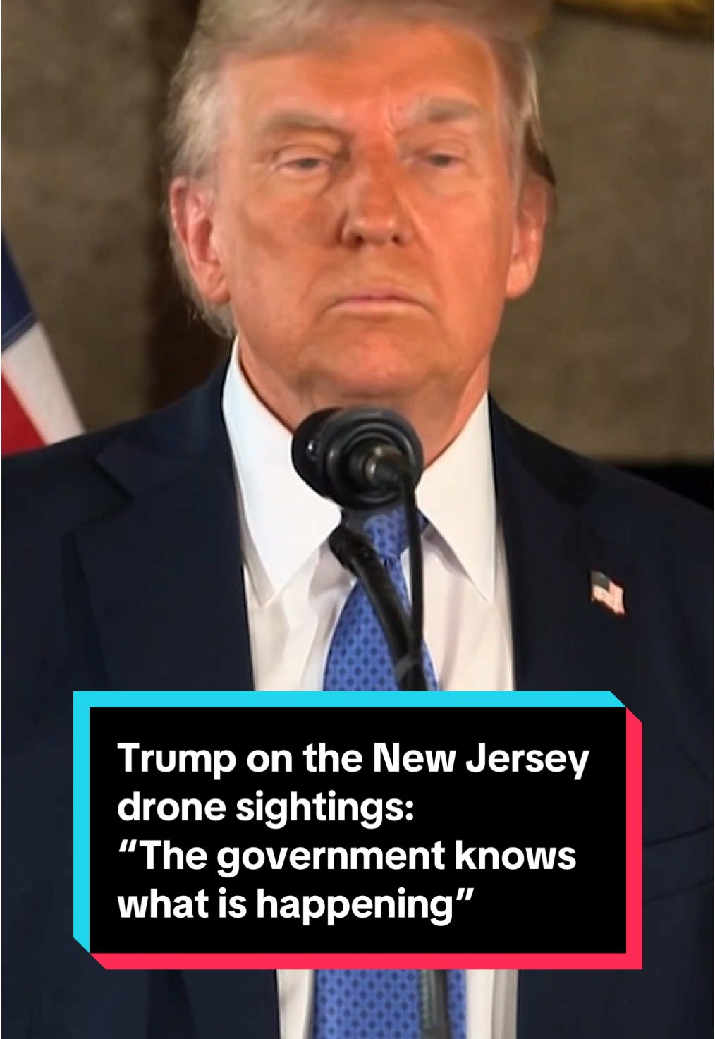 President-elect Trump comments on the drone sightings above New Jersey, saying, 