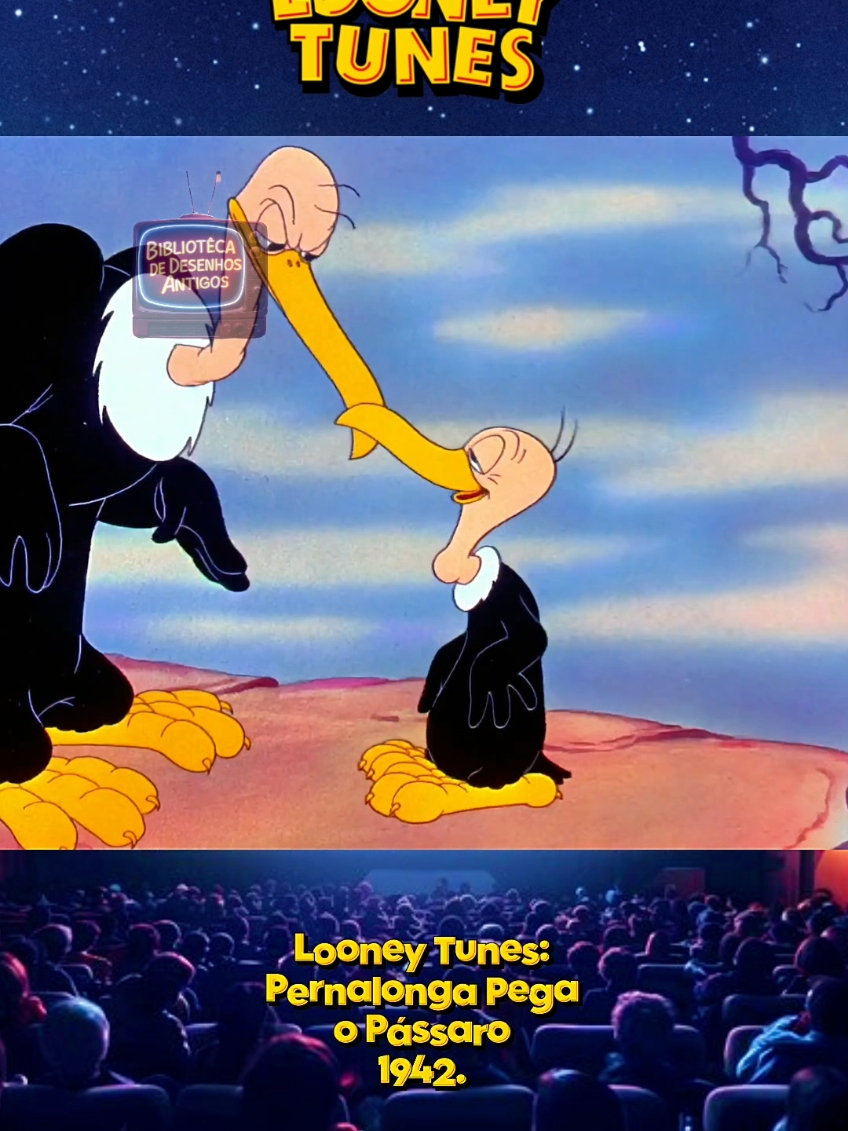 #LooneyTunes #BugsBunny #Pernalonga #Desenhos #90s #desenhosnostalgicos #80s #desenhoanimado #Desenho #Cartoon #Viral #nostalgia90an #cartoons #infanciaraiz #Infanciafeliz  Looney Tunes: Pernalonga Pega o Pássaro 1942 ‧ Comédia/Animação Sinopse: Mamãe Urubu quer que seus filhos aprendam a trazer carne para o jantar. Um filhote de urubu é tímido e tem que ser expulso do ninho. Ele é instruído a pelo menos trazer um coelho