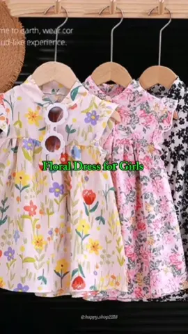 Dress for Kids Girl Baby Cute Floral Dress Girl Sleeveless Terno Dress 1-9 Years #babygirldress #babydress #babyfashion #kidsoutfit #floraldress #summerdress #floral #dress #fypツ 