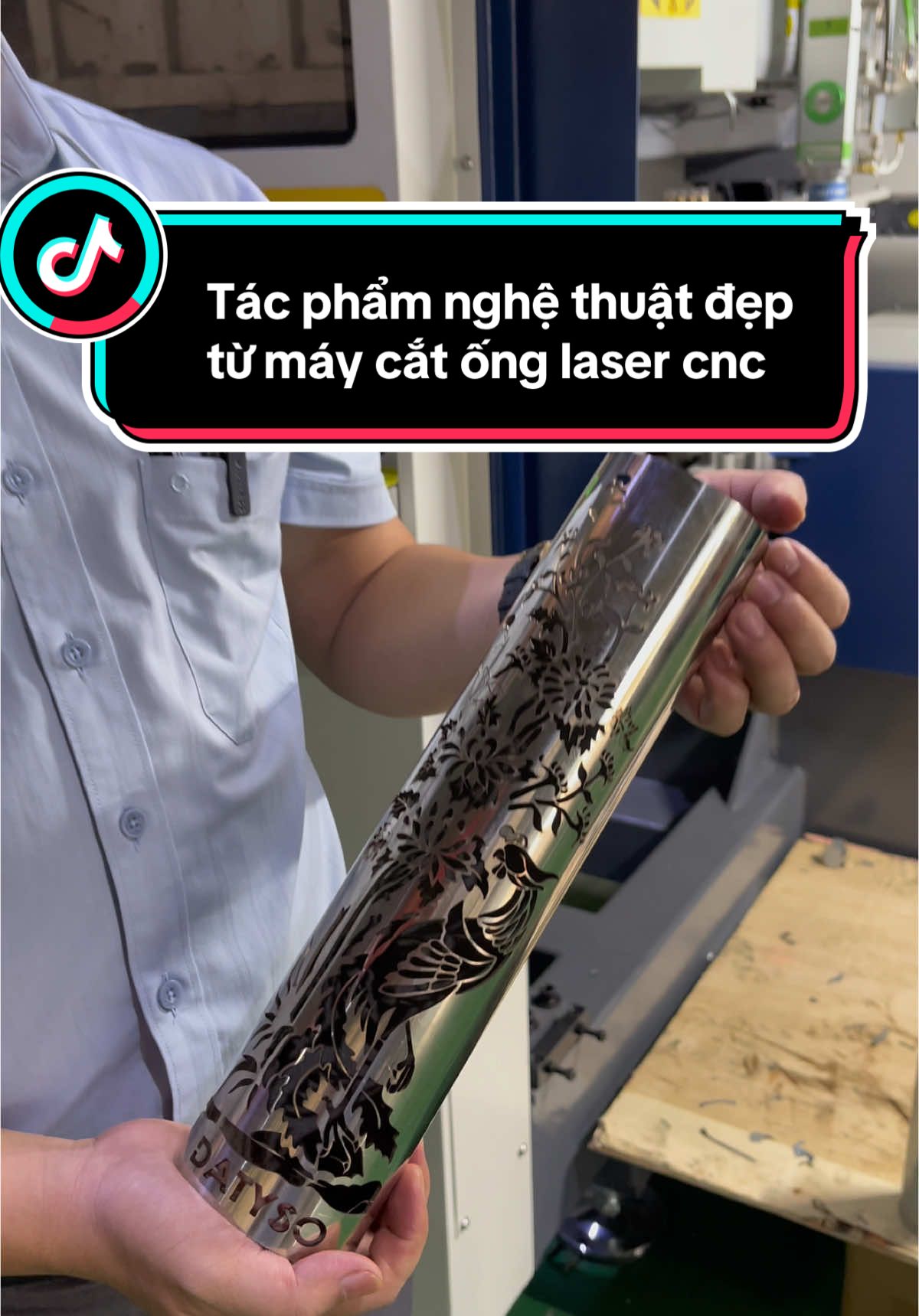 Tác phẩm nghệ thuật đẹp từ máy cắt ống laser cnc           #typ #xh #laser #lasercnc #laser3d #LaserCutting #catonglaser #lasertubecutting #HoaVanDep #