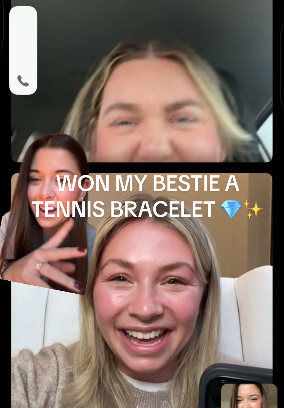 I guess i just have a severe case of #luckygirlsyndrome 🙈 #besties #tennisbracelet @Ring Concierge #ringconcierge #greenscreen @theannabshow 
