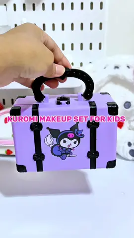 Kuromi Makeup Set!? Waaaah, finally kids!!! 😍😍 #kuromimakeup #makeupsetforkids #makeupkitforkids #kuromi #sanrio #makeupset #makeupkit #washablemakeupforkids #nontoxicmakeup 