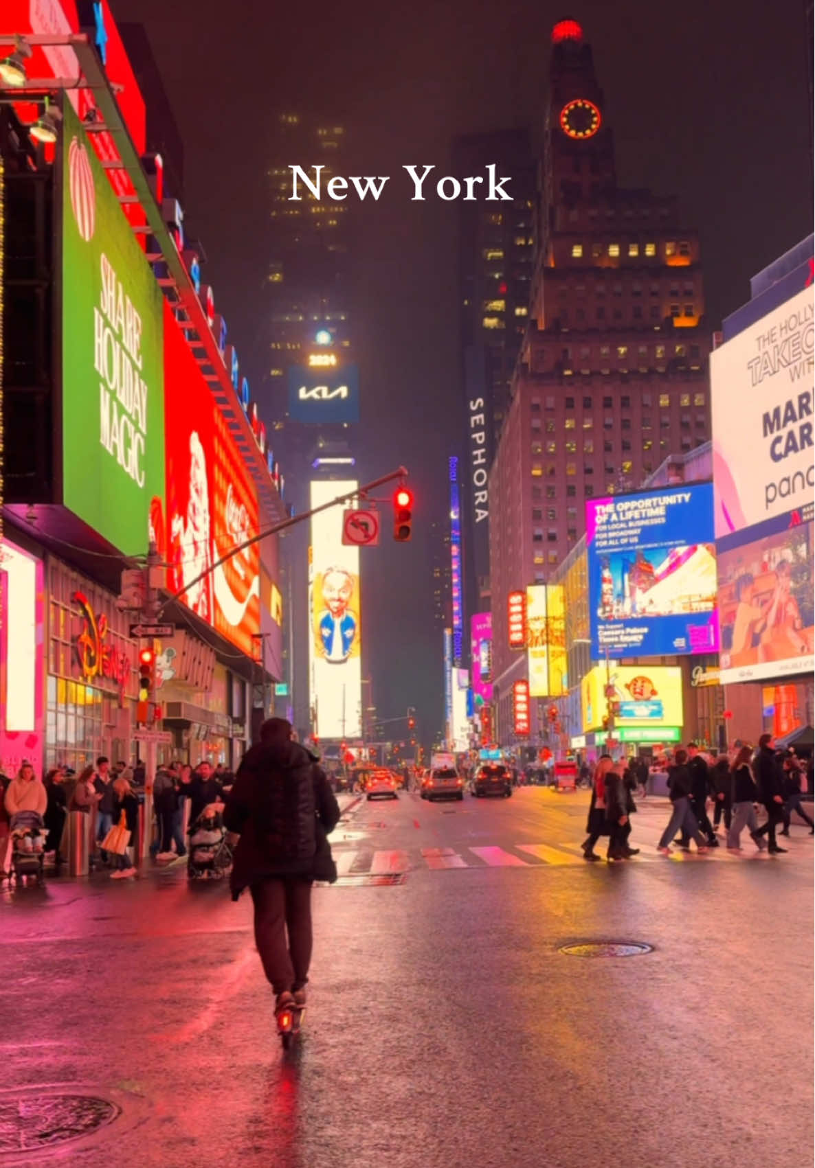 New York City at Night 🌃#timessquare #nyc 