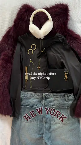 so excited!!🗽🌃👜⭐️  #newyork #nyc #newyorktravel #travel #OOTD #newyorkcity #ny #fyp #outfits #outfitinspo #warmoutfitinspo #outfitstowearinnewyork #fitcheck #twasthenightbefore #furcoats 