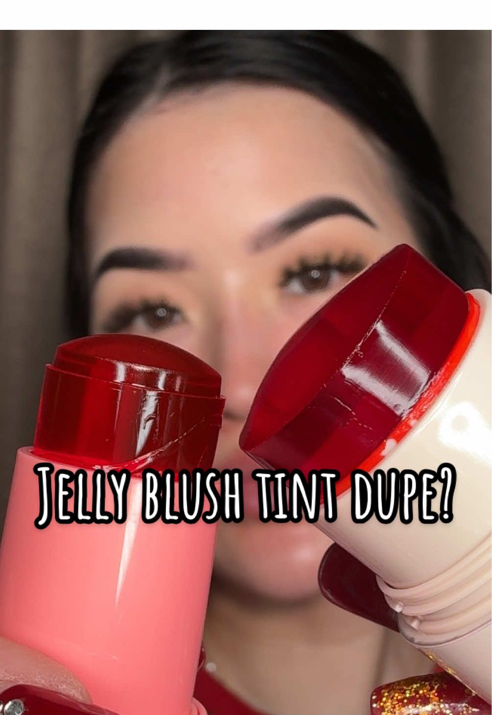 They look similar on the cheeks and both have that cooling jelly formula😍 what do you think? #jellytint #jellyblush #blush #makeupreview