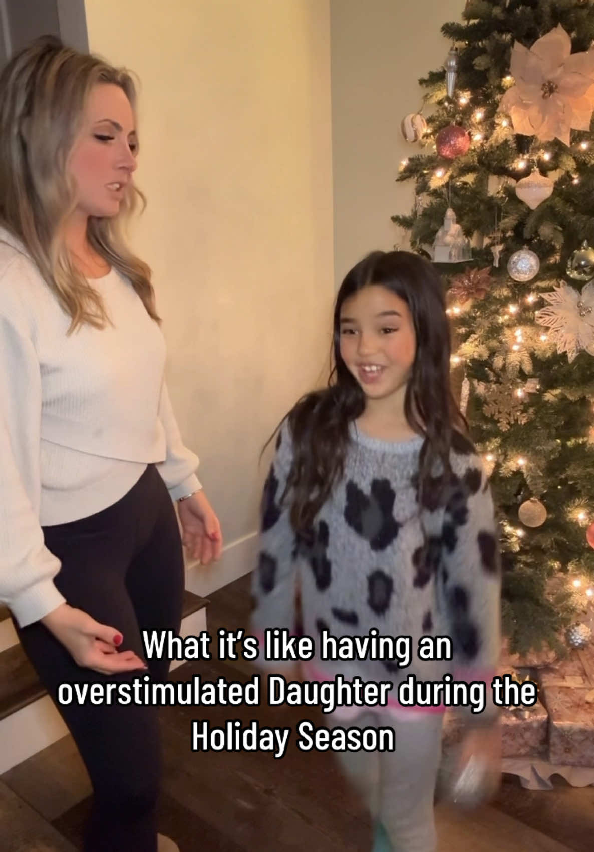 They’re scary sometimes 🤣 #motherdaughter #giggles #momhumour #christmas #holidays #overstimulated #jokes 