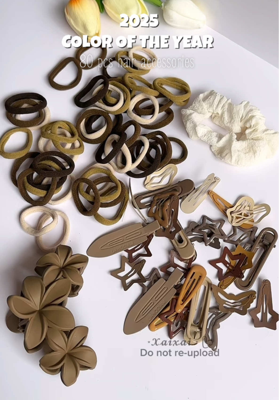 Include this to your 2025 color of the year collection🍂🤎 #coloroftheyear2025 #hairaccessories #brownhairaccessories #hairclips #hairclamps #hairties #hairscrunchies #fyp 