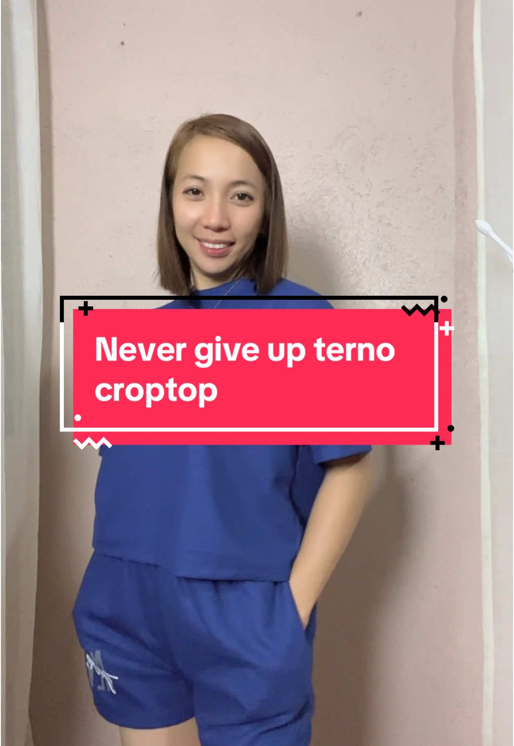 Never give TERNO croptop for women #ternoforwomen #terno #waffle #nevergiveup #fyp #plussize 
