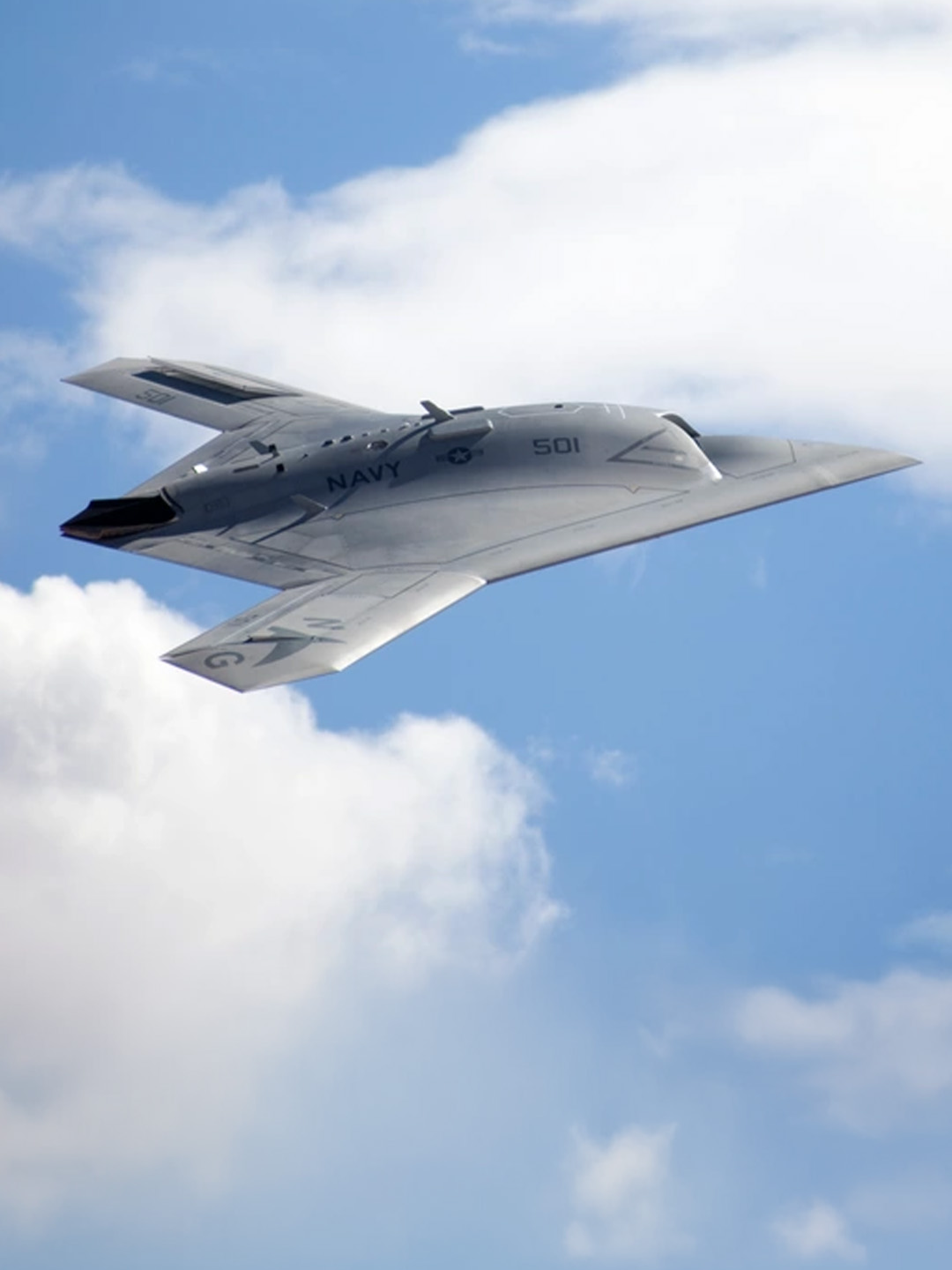 The Northrop Grumman X-47B is a tailless, jet-powered unmanned combat aerial vehicle designed for carrier operations, capable of semi-autonomous missions and aerial refueling, part of the U.S. Navy's demonstration program.
