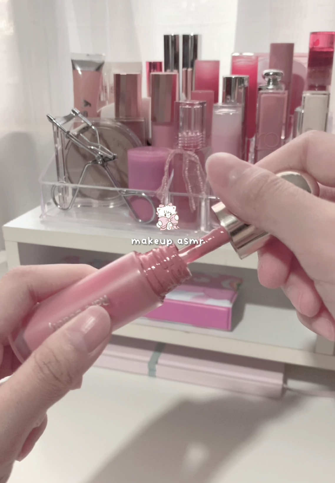makeup asmr (*ᴗ͈ˬᴗ͈)ꕤ*.ﾟdo my makeup with me !  #fyp #foryou #makeup #asmr #pink #wonyoungism #viral #kbeauty #clio #issy #rarebeauty #peripera #romand 