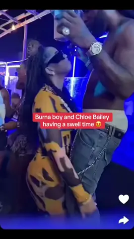 Burna boy and Singer Chloe Bailey having a swell time 😍 #pulsenigeria #PulseCelebs #burnaboy #chloebailey 