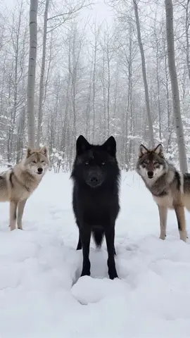 White snow and a pack of wolves #nature #wild #predators #loveyou #viral_video #tik_tok #dog #familia #familytime 