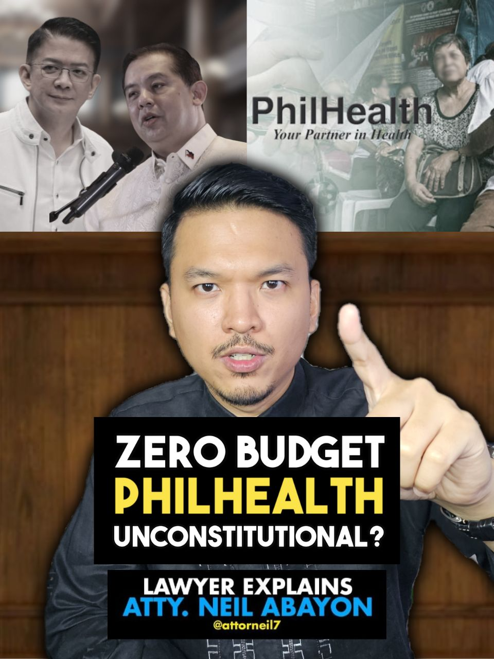 ZERO BUDGET PhilHealth...Unconstitutional? #LawyerExplains #AttorNEIL Topics discussed: 1. Is power of the purse and legislative power absolute? 2. Right to health of the people. 3. State policy regarding health consciousness. 4. Remedy against PhilHealth if it refuses to use its savings. 5. Whether or not it is unconstitutional to provide zero budget to PhilHealth. #constitutionallaw #righttohealth #philhealth #zerobudget #congress #powerofthepurse