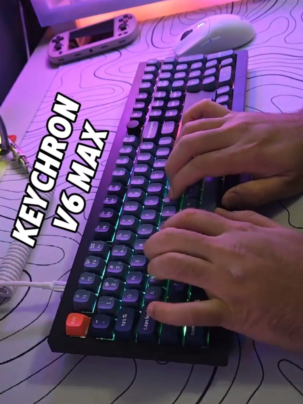 The Keychron V6 Max with Gateron Jupiter Banana tactile switches is my current productivity keyboard. It has anything and everything you could ever want out of a full size keyboard with a nice sound to boot. The QMK and VIA support on this keyboard mean you can reprogram virtually any key. It has RGB backlighting with options to connect wired or wirelessly. There's just too many features on this keyboard that make it very worth it to own and I am very happy I own one - it's my daily driver! #keychron #v6 #max #qmk #via #mechanical #keyboard #keeb #gateron #jupiter #banana #switch #tactile #creamy #keebtok #typing #asmr #productivity #setup #fullsize #keebrec #gaming #pc #numpad #numberpad #volume #knob #customizable #tiktokshopholidayhaul 