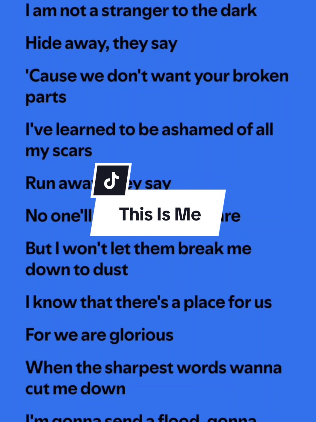 This Is Me lyrics by Keala Settle #spotify #lyrics #songlyrics #fyp #fullsong #thisisme #thegreatestshowman #music_lyrics1594 #kealasettle 