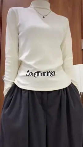 Áo giữ nhiệt lông thỏ cổ 3 phân #review #reviewquanao #aogiunhiet #outfit #thoitrang #phoidoxinh #xuhuong 