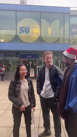 Your postgraduate officer Zuber was on a mission to find the student travelling the furthest this winter break ❄️   #uniofbath #subath #bath #christmas 