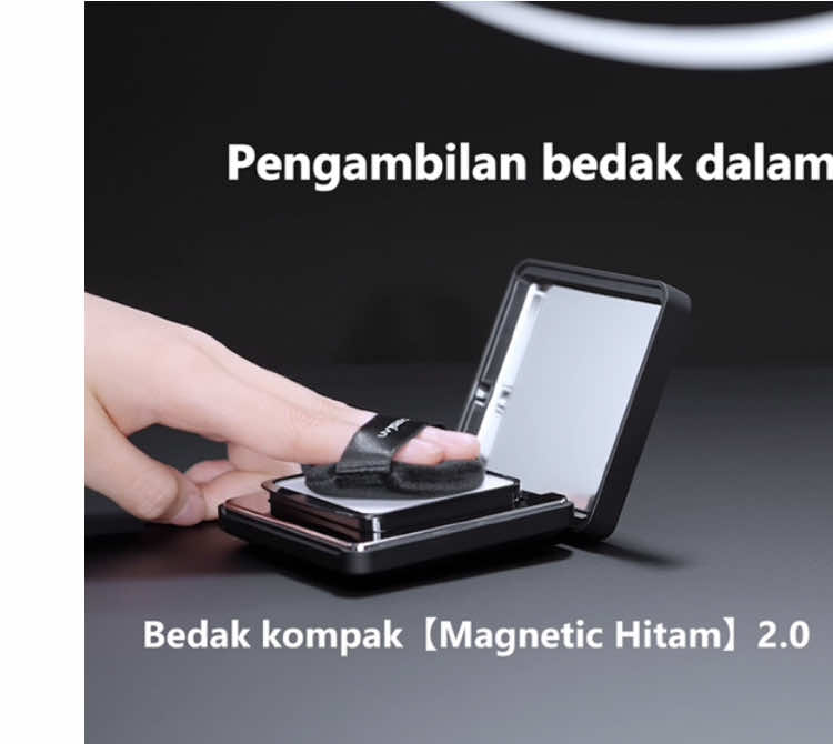 Ujian kalis air dan tahan peluh👉Bedak kompak Magnetic Hitam 2.0 #carslan #carslanmalaysia #carslancosmetics #pressedpowder #bedakkompak #newarrival 