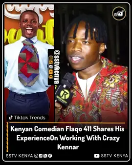 Kenyan Comedian Flaqo 411 Shares His Experience on Working with Crazy Kennar. #fyp #flaqo #kenya #kenyancomedy #sstvkenya 