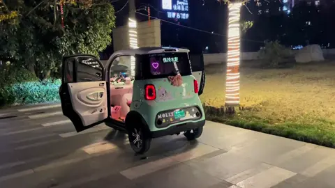 I really love this style of car.😍❤️♥️💗#electriccar #minicar #Electric #tricycledriver #fyp #Outdoors #viralvideo #chinatricyclce #campinglife 