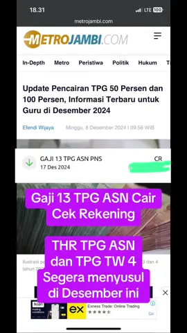 Gaji ASN Desember : gaji pokok + THR 13 + THR TPG + TPG TW 4 #guru #gaji 