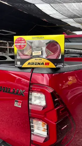 SOUND CHECK 📯 Mitsuba Arena III installed on this Hilux GRS! Thank you po 🤝 Mitsuba horns available here at Ikokano Hub Davao - Ecoland Branch!  📯 Dolce III 📯 Slimspiral II 📯 Alpha II 📯 Alpha II Compact 📯 Proudhorn 🏢 Ikokano Hub - Ecoland Branch Eagle street corner woodpecker street Ecoland subdivision phase 2, Davao City #mitsuba #mitsubaarena3 #arena3 #hiluxgrsport #fyp 